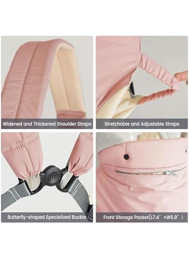 Gonice Baby Carrier Newborn to Toddler with Pocket, 4-in-1 Easy to Wear Ergonomic Adjustable Breathable Carrier Slings, Perfect for Baby Infants up to Toddler 8-33lbs（3-36Months）Toddlers - Pink  - Image 5