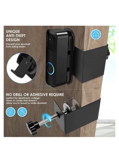 SYOSI Doorbell Mount for Blink Video Doorbell No Drill Anti-Theft Doorbell Holder Adjustable Angle Fit Apartment Door Not Block Doorbell Sensor  - Image 2