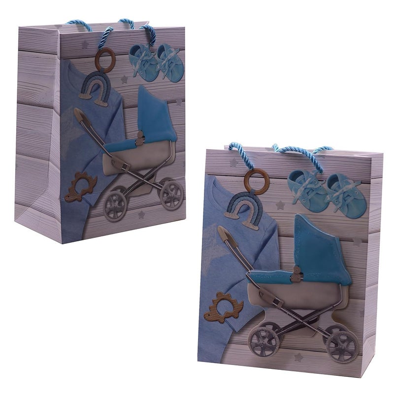 LEKORED 3D Baby Boy Girls Gift Paper Bag For Deluxe Rich Taste On Birthday Parties/Baby Shower/Schools Gifts/Festivals/Party And New Parents(Set Of 4) - Image 3
