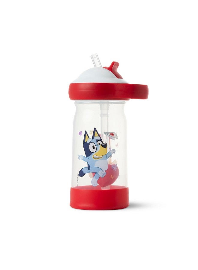 The First Years Bluey Sip & See Valentines Day Cup - Spill Proof Toddler Water Bottle with Floating Charm - Bluey Kids Cups with DropGuard - Toddler and Kids Valentines Day Gifts - 12 Ounces - Image 1