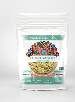MACROS FIX Cauliflower rice 200gm-Keto friendly/Gulten free/Vegan/unsweetened 