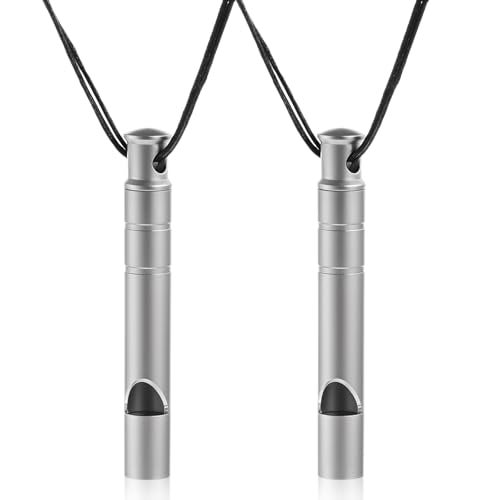 ValueBargain 2Pcs Emergency Whistle, 120DB Hiking Whistle Safety Whistles with Lanyard for Hiking, Camping, and Emergencies - Image 1