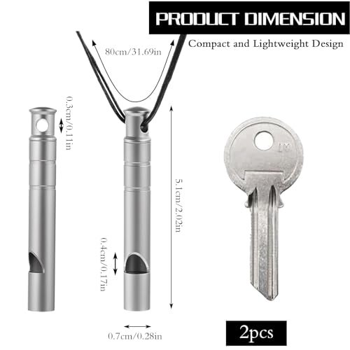 ValueBargain 2Pcs Emergency Whistle, 120DB Hiking Whistle Safety Whistles with Lanyard for Hiking, Camping, and Emergencies - Image 3