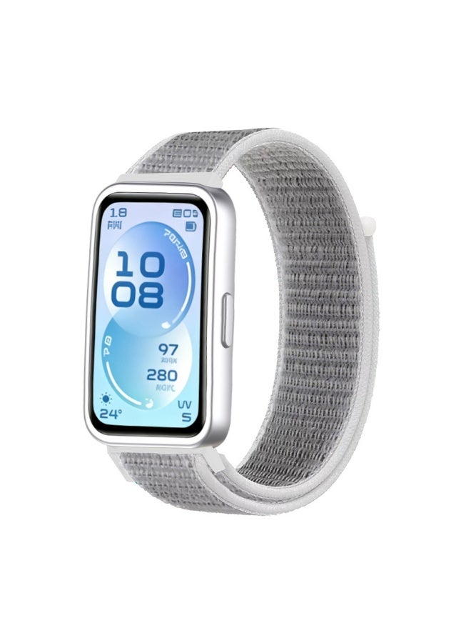Wechdo 3PCS Nylon Loop Strap for Huawei Band 11/11 Pro, Soft Breathable Adjustable Sport Wristband Replacement Band for Huawei Band 11 Smart Band Black, Deep Navy Blue and Seashells Color - Image 3