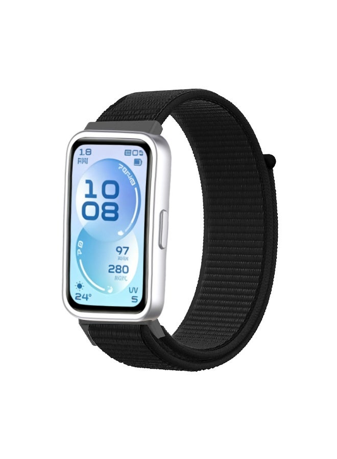 Wechdo 3PCS Nylon Loop Strap for Huawei Band 11/11 Pro, Soft Breathable Adjustable Sport Wristband Replacement Band for Huawei Band 11 Smart Band Black, Deep Navy Blue and Seashells Color - Image 2