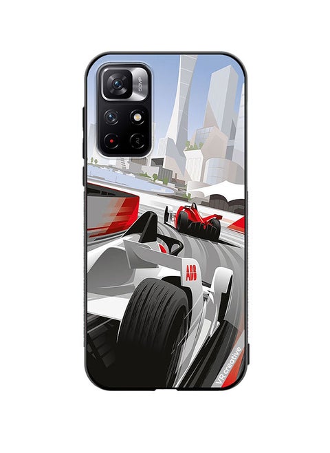 Protective Case Cover For Xiaomi Redmi Note 11T 5G F1 Car Racing Design Multicolour