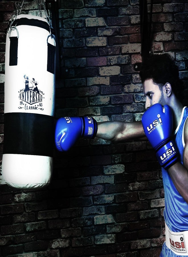 USI UNIVERSAL Boxing Kit With 626C Tough Canvas Unfilled 120cm Boxing Punching Bag, Boxing Gloves, 1 Pair Hand Wraps (108") & 4-Legs Hanging Chain for Boxing Martial Art Kickboxing Training - Image 3