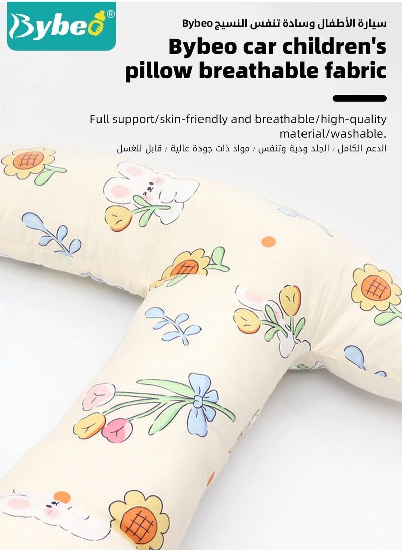 Bybeo H-Shape Car Seat Pillow, Kids Car Sleeping Pillow with Head and Body Support, Toddlers Car Travel Pillows for Long-Distance Travel, Soft Travel Pillow for Children Sleeping  - Image 5