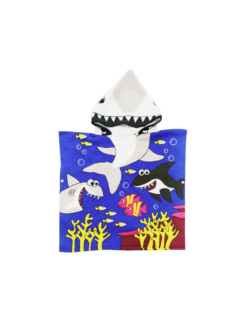 Cartoon Printed With Hood Fine Fiber Cloaks Bath Towels