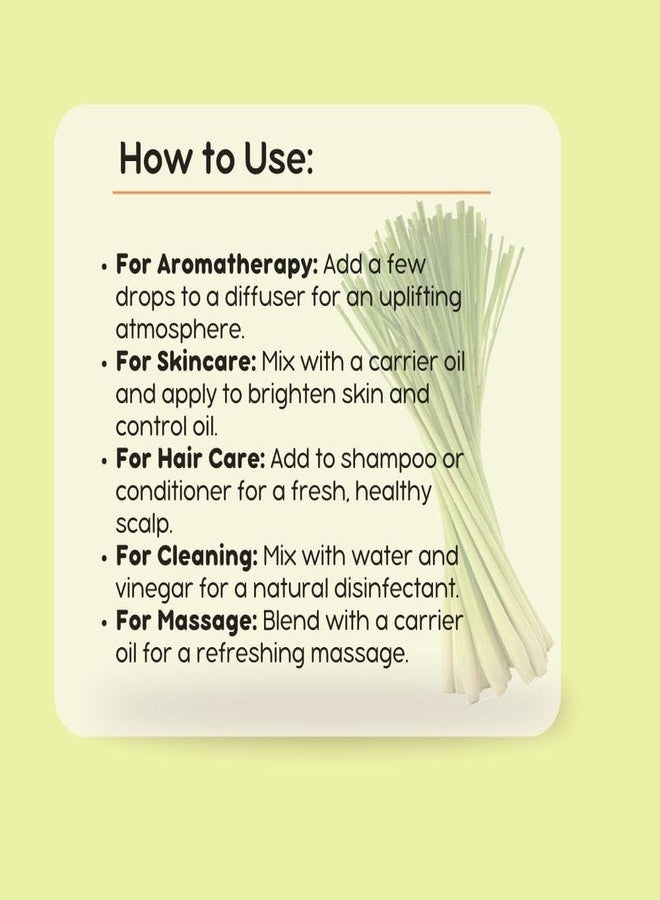 Khadi Pure Lemongrass and Nutmeg Essential Oil Combo Pack of 2 - 30 ml Total | Refreshing and Warming Blend | Helps Uplift Mood and Soothe Skin | For Skin, Hair, and Wellness Use - Image 3