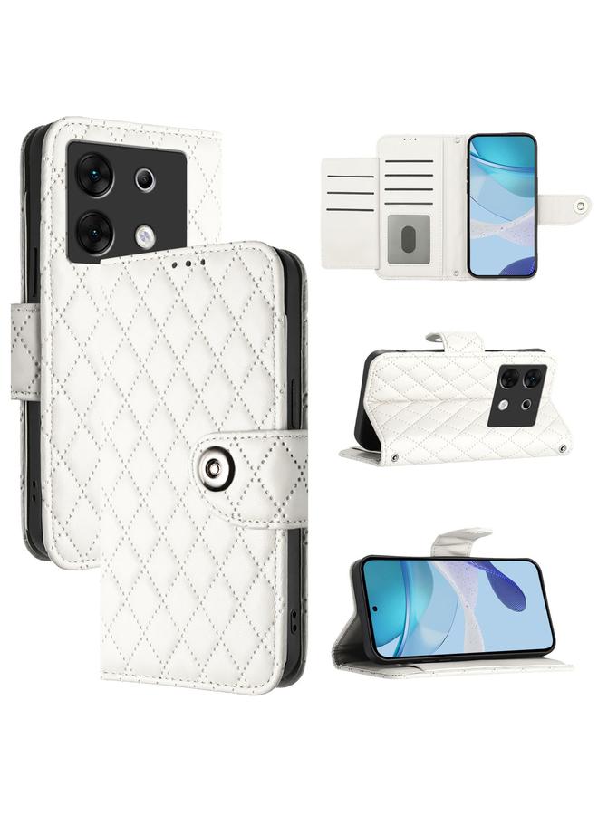 Zaboon Case For Infinix Zero 30 5G Rhombic Texture Flip Leather Phone Case with Lanyard - Image 1