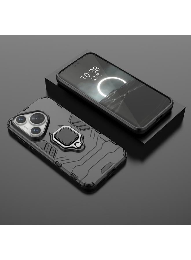 زبون جراب لهاتف Huawei Pura 70 Pro / Pura 70 Pro+ جراب هاتف مقاوم للصدمات مصنوع من مادة البولي يوريثان الحراري + حامل - Image 2