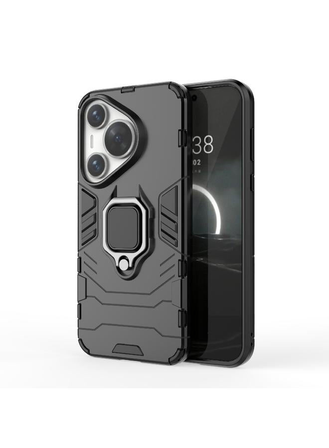 زبون جراب لهاتف Huawei Pura 70 Pro / Pura 70 Pro+ جراب هاتف مقاوم للصدمات مصنوع من مادة البولي يوريثان الحراري + حامل - Image 1