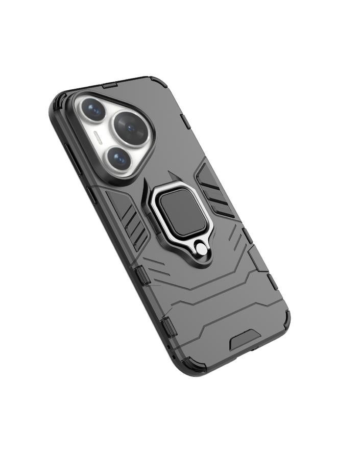 زبون جراب لهاتف Huawei Pura 70 Pro / Pura 70 Pro+ جراب هاتف مقاوم للصدمات مصنوع من مادة البولي يوريثان الحراري + حامل - Image 5