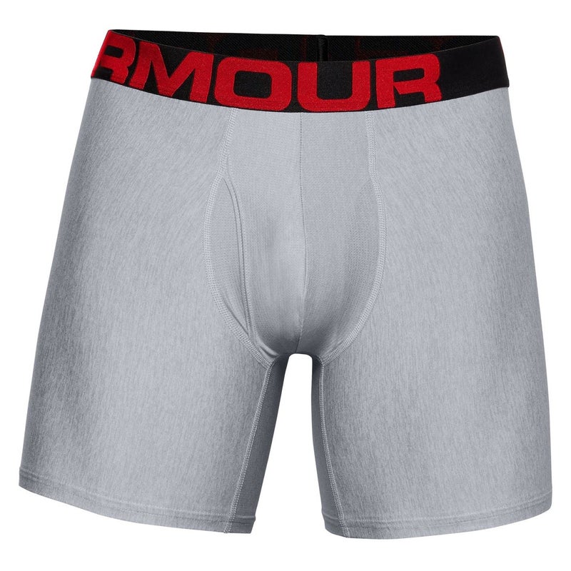 Under Armour Tech 6" Boxerjock® 2-Pack Mod Gray Light Heather/Jet Gray Light Heather XS - Image 5