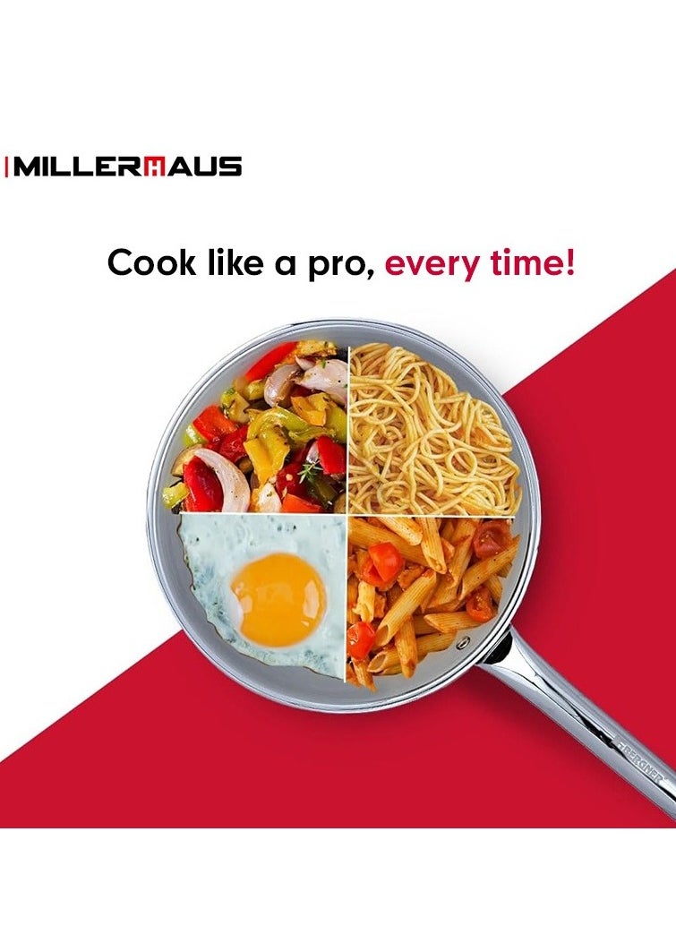 MILLERHAUS Millerhaus Tri-Ply Frypan 20cm Stainless Steel  - Image 5
