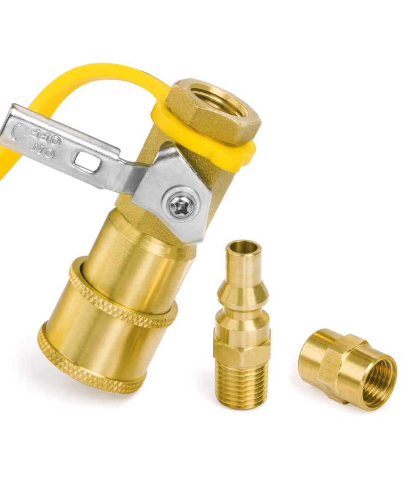 GASPRO 1/4" Propane Quick Connect Fittings Kit，LP Gas Connections for Easy RV and Camping Propane Systems Integration, 3-Packs - Image 1