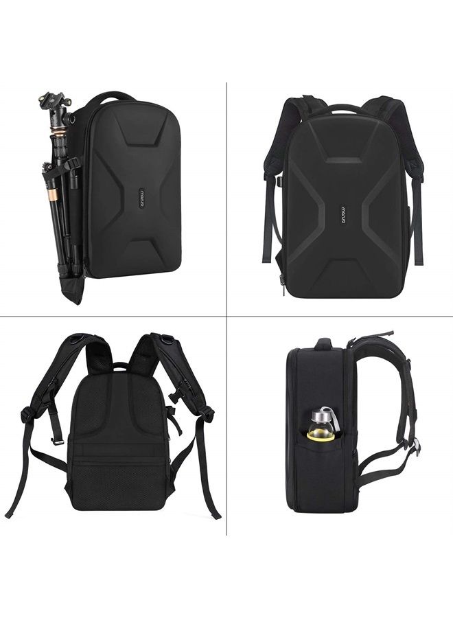 Mosiso Camera Backpack, DSLR/SLR/Mirrorless Insert Protection Photography Camera Bag Full Open Waterproof Hardshell Case with Tripod Holder&Laptop Compartment Compatible with Canon/Nikon/Sony, Black - Image 3