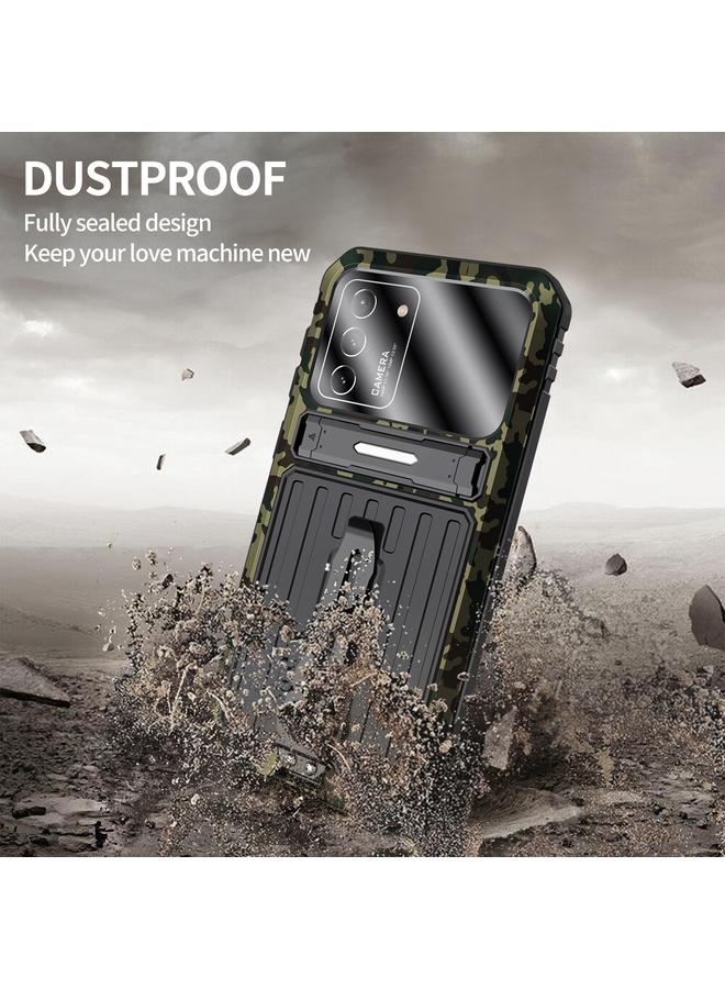 اس-توب جراب لهاتف Samsung Galaxy S21 FE Armor مقاوم للصدمات ومضاد للرذاذ والغبار مع حامل - Image 5