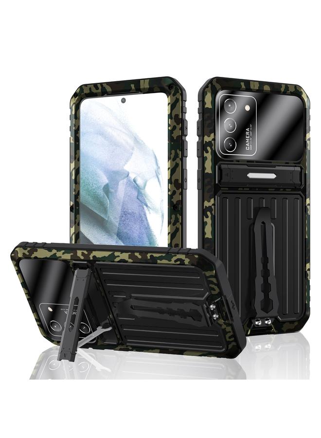 اس-توب جراب لهاتف Samsung Galaxy S21 FE Armor مقاوم للصدمات ومضاد للرذاذ والغبار مع حامل - Image 2