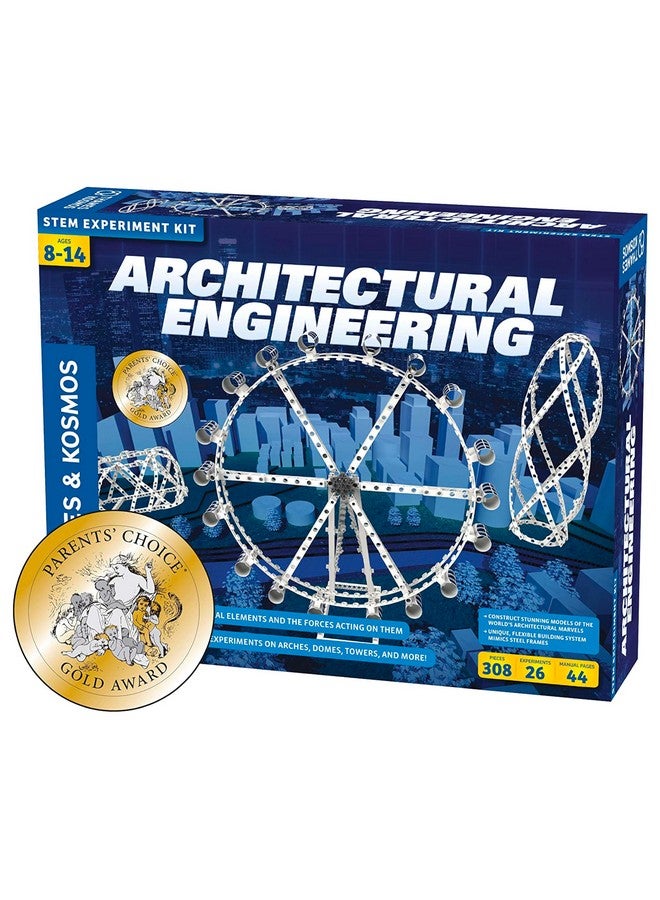 Thames & Kosmos مجموعة تجارب علمية وهندسة معمارية من ثيمز وكوسموس | مجموعة لبناء النماذج | بناء 26 نموذجًا من الهياكل والعناصر الهيكلية | فائز بجائزة اختيار الآباء الذهبية 14.6 بوصة - Image 1