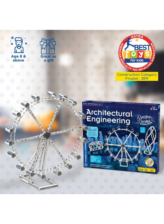 Thames & Kosmos مجموعة تجارب علمية وهندسة معمارية من ثيمز وكوسموس | مجموعة لبناء النماذج | بناء 26 نموذجًا من الهياكل والعناصر الهيكلية | فائز بجائزة اختيار الآباء الذهبية 14.6 بوصة - Image 2