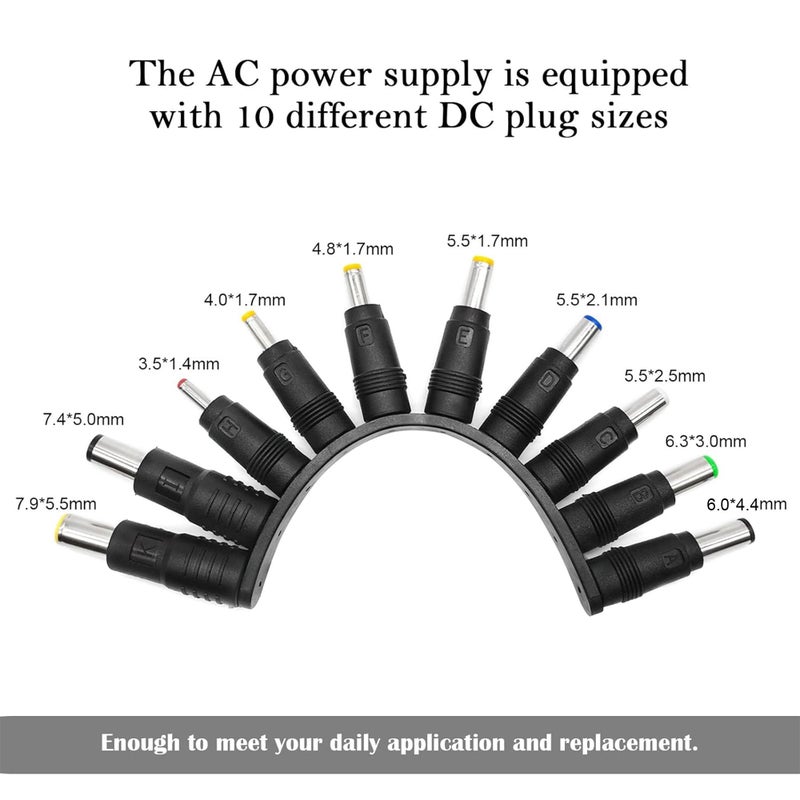 Quacc 10pcs DC Connector Jack Power Socket Universal DC Barrel Jack Adapter Compatible for Lenovo, Dell, HP, Asus, Acer, Toshiba, Sony Laptop Charger Power Supply Plug (5.5 x 2.1mm) - Image 2