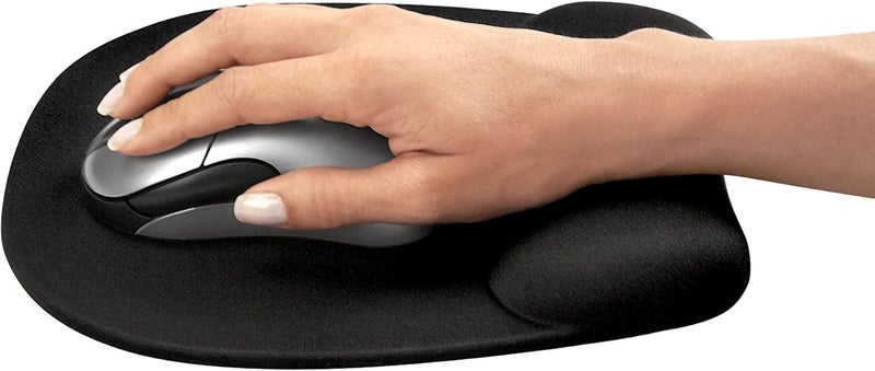 Fellowes Memory Foam Mouse Pad with Wrist Rest - Ergonomic Support in Black - Image 4