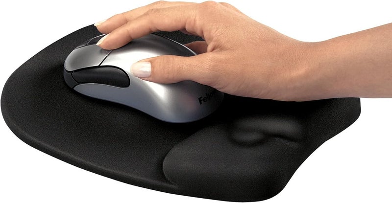Fellowes Memory Foam Mouse Pad with Wrist Rest - Ergonomic Support in Black - Image 5