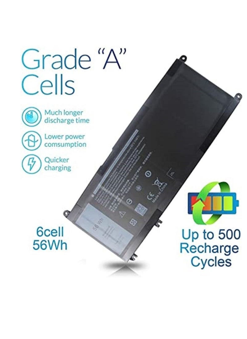 WeightX - 56Wh 33YDH Laptop Battery for Dell Inspiron 17 7000 7778 7779 7786 7773 15 7577,G3 3579 3779 G5 5587 G7 7588,Latitude 13 3380 14 3490 15 3590 3580 PVHT1 P30E 99NF2 7573 2-in-1 81PF3 081PF3 P30E001 - Image 1
