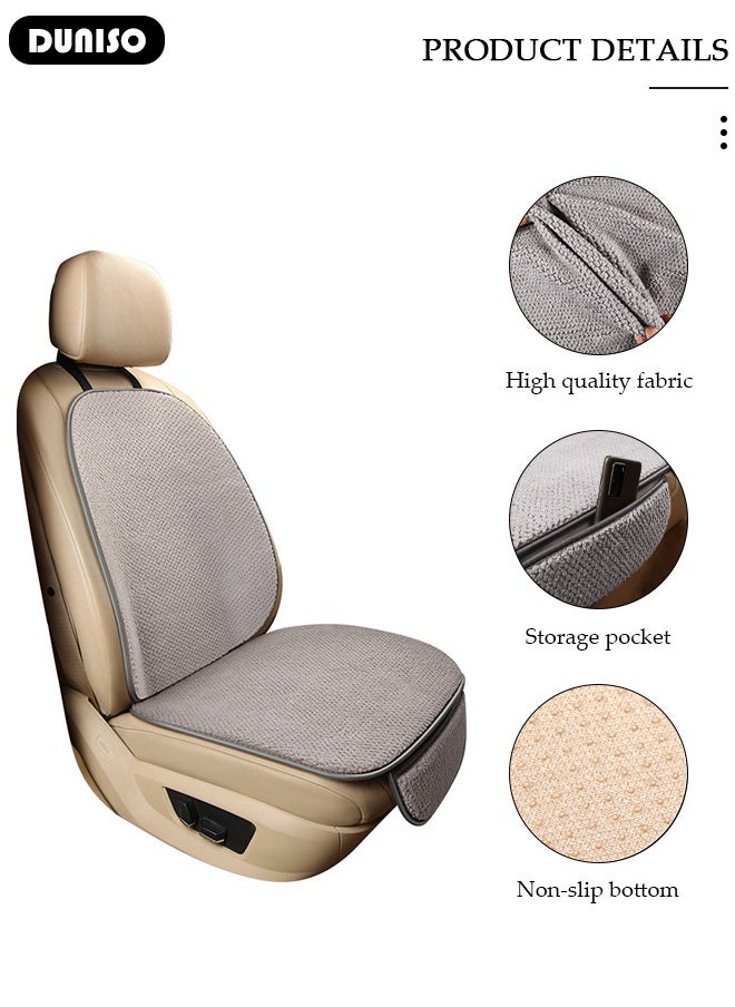 DUNISO - 2pcs Auto Warm plush Universal Four Seasons Front Car Seat Covers Luxury Include Front Car Seat Protector Compatible with 95% Vehicle Fit for Cars Truck SUV or Vans - Image 1