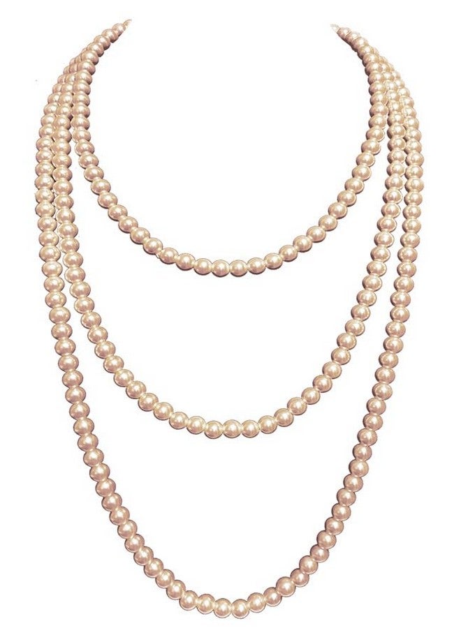 Cizoe Flapper Accessories For Women,Great Gatsby 1920S Peacock Headpiece Flapper Headband Beads Gloves(Champagne) - Image 5