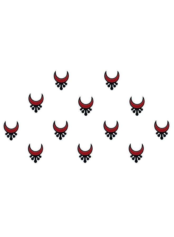 Comet Busters Moon Shaped Maroon Bindi (7Mm) (Bin530) - Image 1