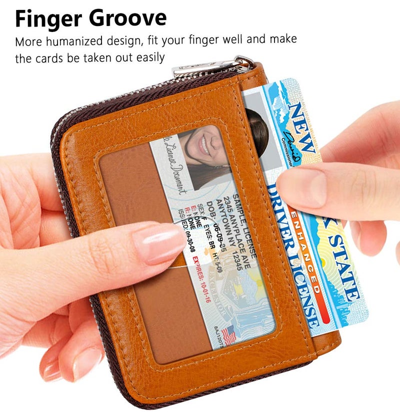 FurArt Zipper Wallet Women, RFID Blocking Credit Card Wallet, Business Card Holder, Compact Size KeyChain Wallet - Image 2