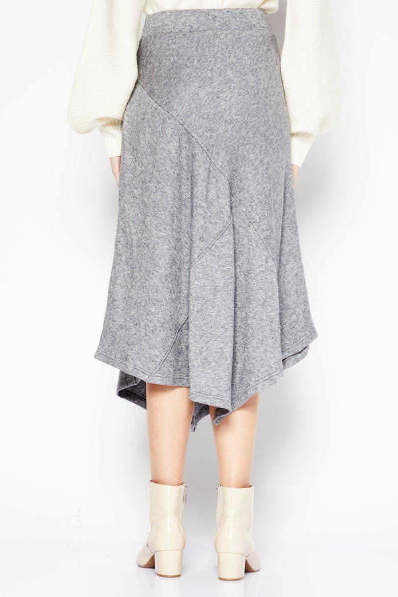 DKNY Pure Women Heather Midi Skirt, Grey - Image 4