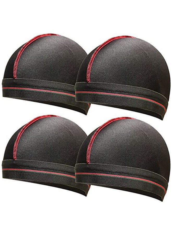 ForceWave Orcewave Wave Cap Silky Stocking Wave Cap For Men Women Black Wave Compression Cap For 360 Waves 4Pieces  - Image 1