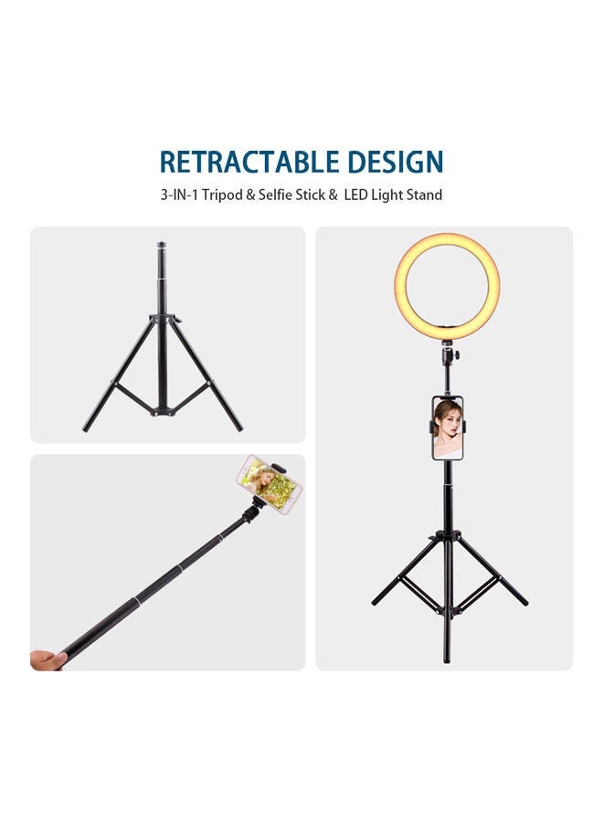 NIBEMINENT RGB Bluetooth Selfie Ring-Light With Mobile Holder MultiColour 40x6.5x34cm - Image 2