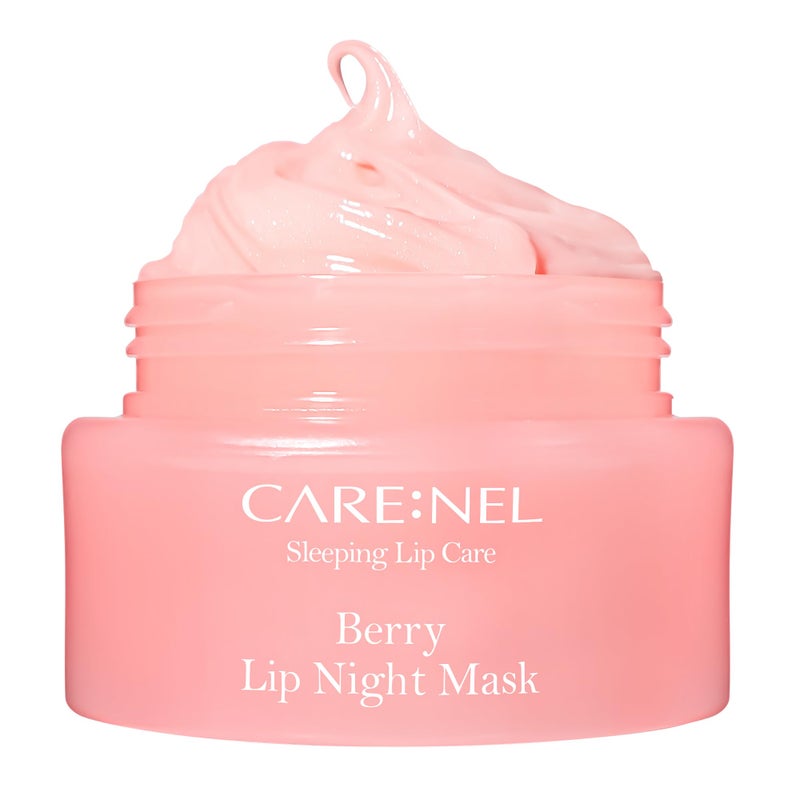 CARENEL Lip Mask Overnight 23g (Berry) - Moisturizer for Dry Lips - Overnight Treatments Balm, Day and Night Repair Gloss, Scrubs Exfoliator - Image 1