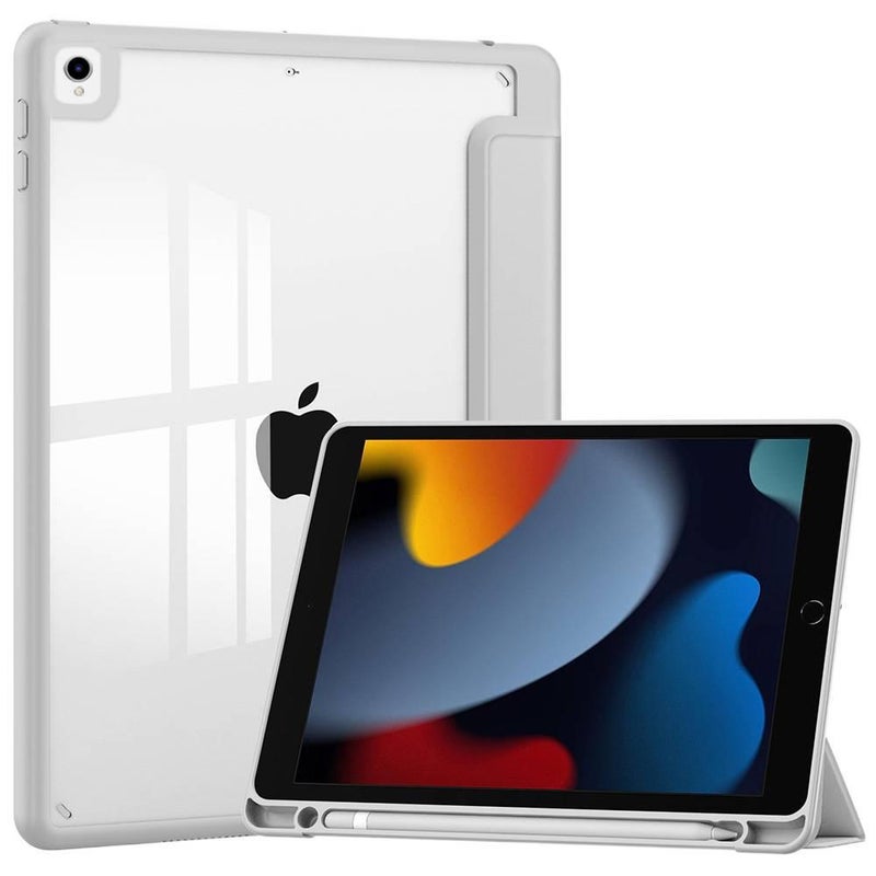 DGG Black Transparent Clear Back iPad Case for iPad 10th Gen / iPad 10.2 with Pencil Holder - Image 2