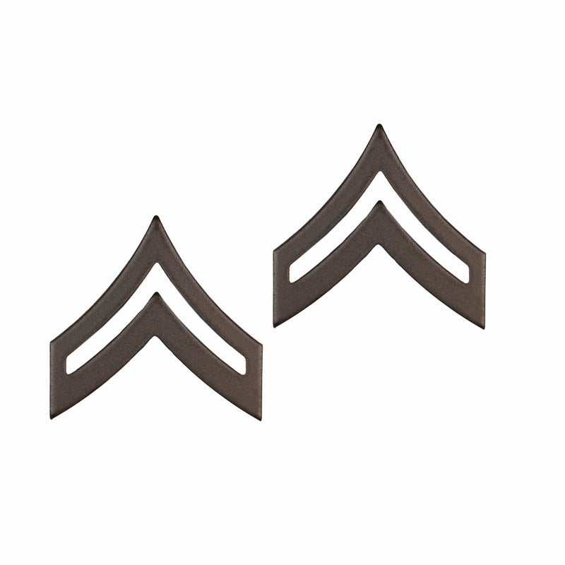 U.S. Army Corporal E-4 Black Metal