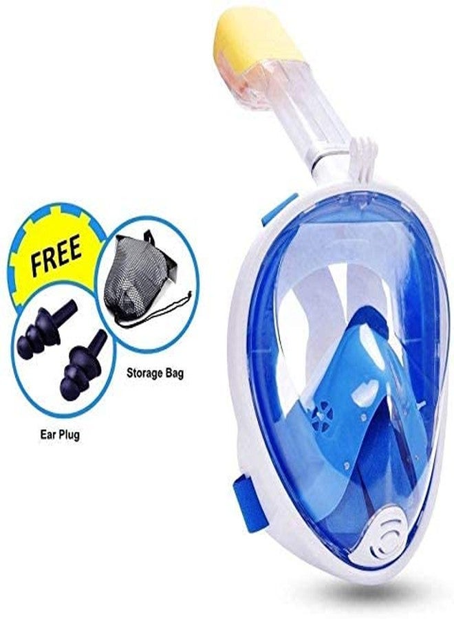 VBM 180° Panoramic View Snorkel Mask Full Face Scuba, Dive and Swim Set for Kids Youth Adult Women Men | Easier Breath with Dry Anti-Fog Anti-Leak for Travel Beach Underwater Swimming Pool(Blue -L/XL) - Image 4