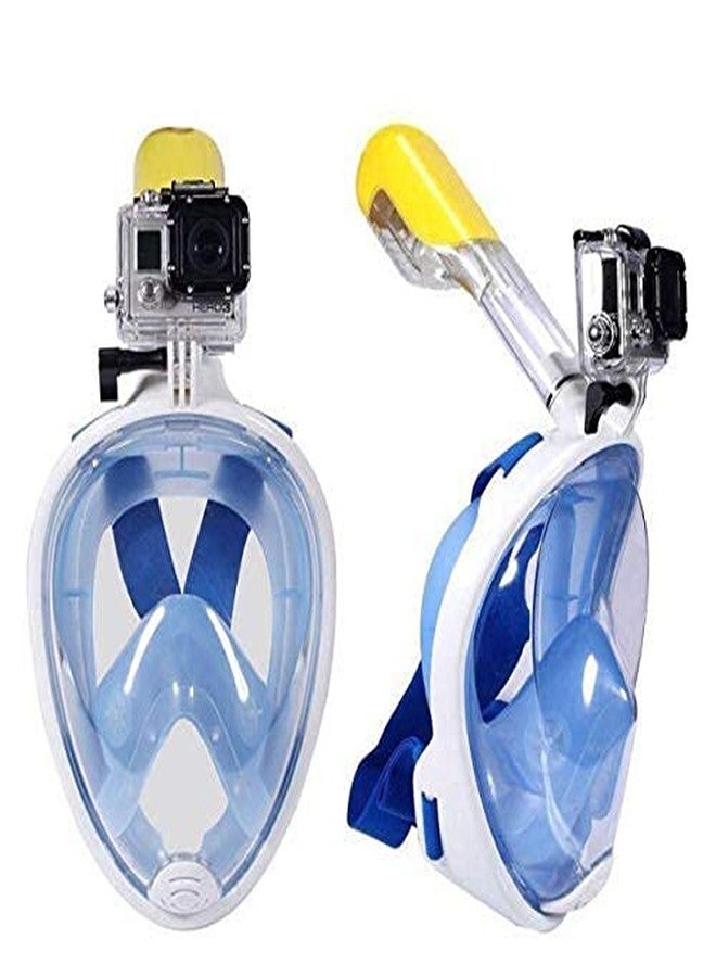 VBM 180° Panoramic View Snorkel Mask Full Face Scuba, Dive and Swim Set for Kids Youth Adult Women Men | Easier Breath with Dry Anti-Fog Anti-Leak for Travel Beach Underwater Swimming Pool(Blue -L/XL) - Image 5