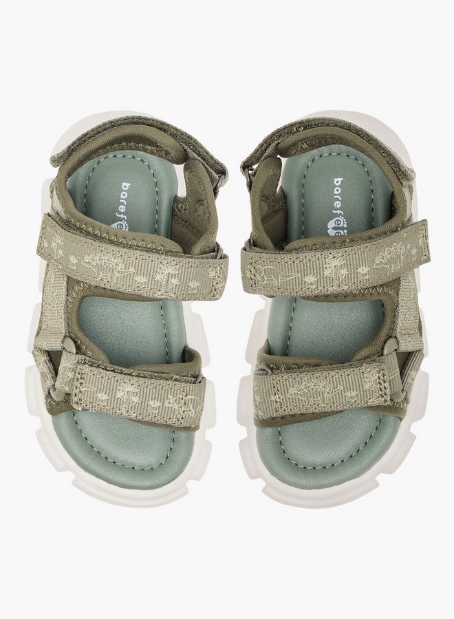 Barefeet Boys Printed Floaters with Hook and Loop Closure  - Image 1