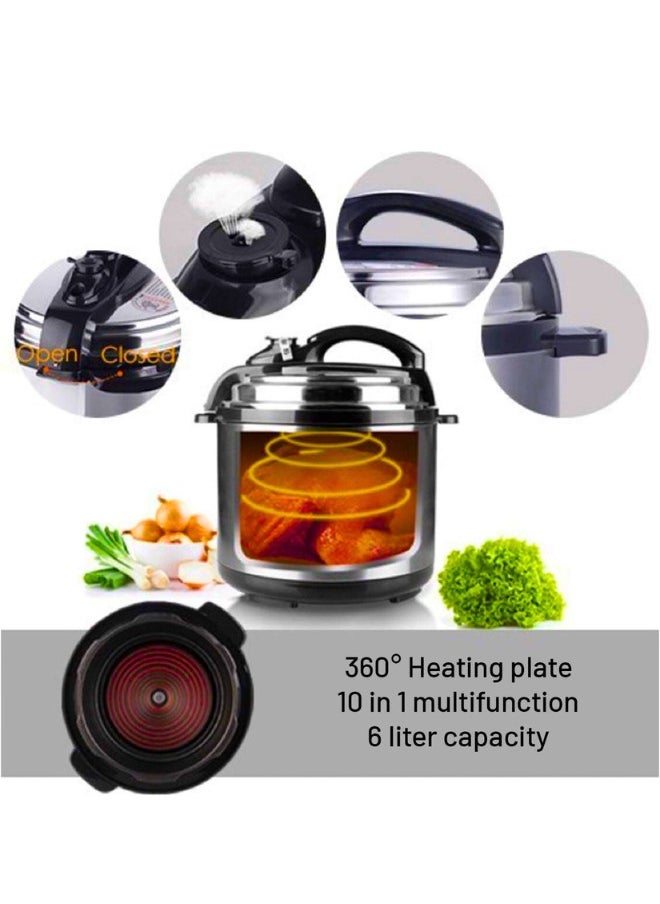 Chase Up Digital Pressure Cooker, 12L Multi-Function Electric Rice Cooker, Smart Kitchen Appliance with Non-Stick Pot, Stainless Steel  - Image 2