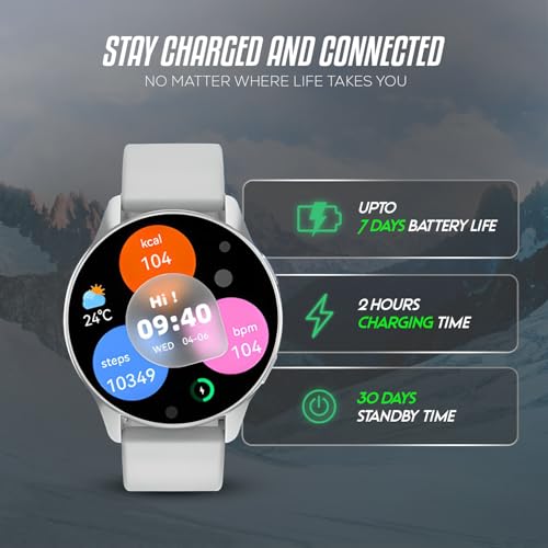 PunnkFunnk Newly Launched Active 2 Max Bluetooth Calling Smartwatch 1.3" Amoled Display 360 * 360 High Resolution 4.2 BT with, 100+ Sports Mode with IP68, Sp02 Tracking, AI Voice Assistant(Grey) - Image 5