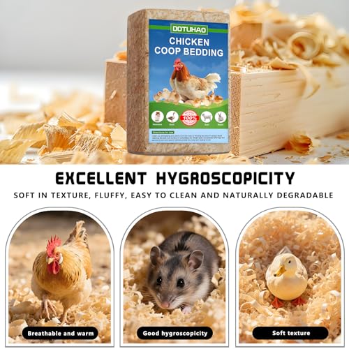 DOTUHAO Pine Shavings | Wood Shavings | Chicken Coop Bedding | All Natural | Chicken Coop | Chicken Bedding | Pet Bedding | Small Animal Bedding | Odor Control (2 LB) - Image 2