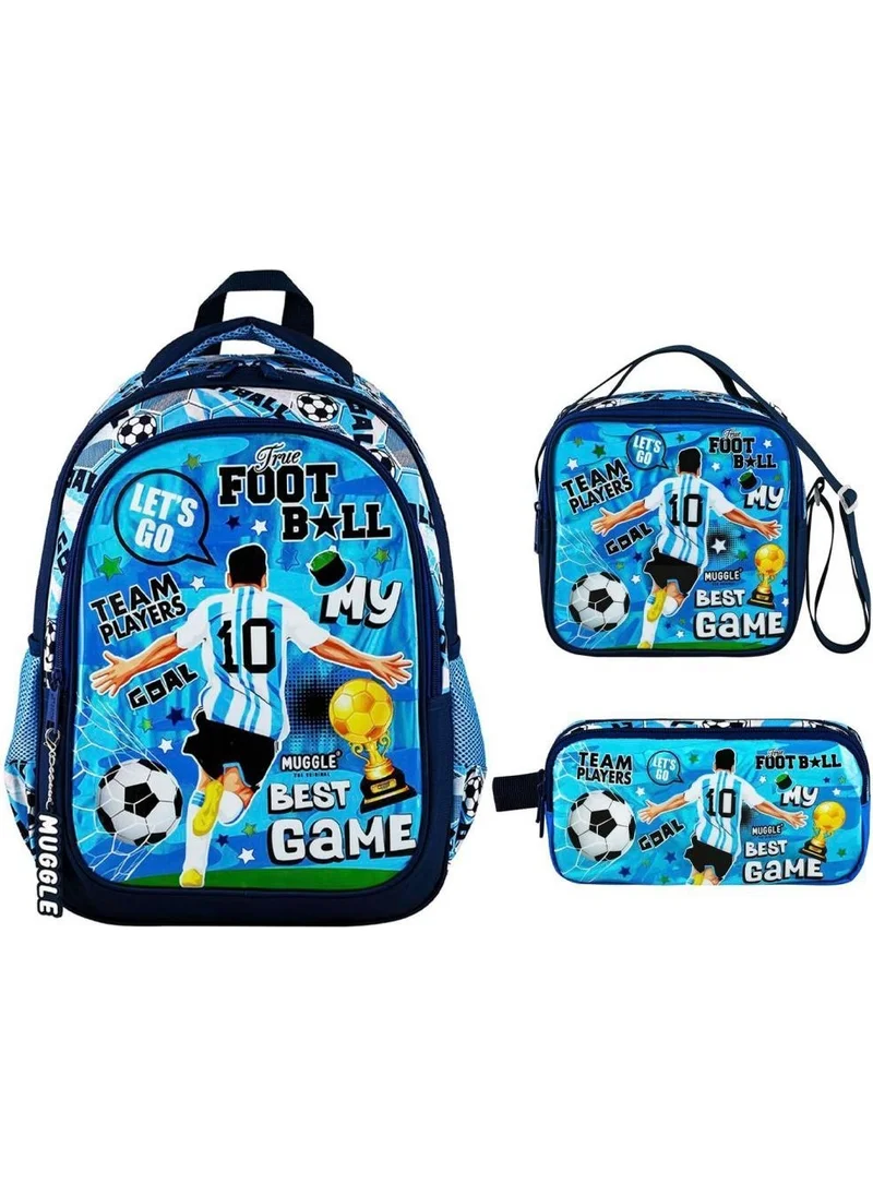 muggle MU-9112 Best Game Collection Primary School Bag + Lunch Box + Pencil Case