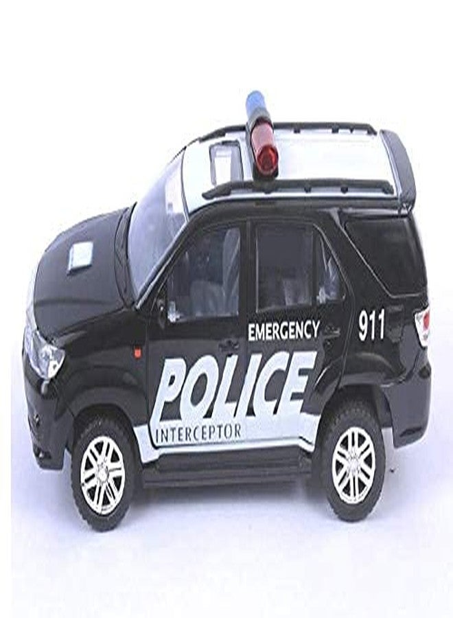 Centy Toys Fortune Interceptor Black Police- The Police Emergency Interceptor Car - Pull Back Action- a Cool Police car for Kids - Image 4