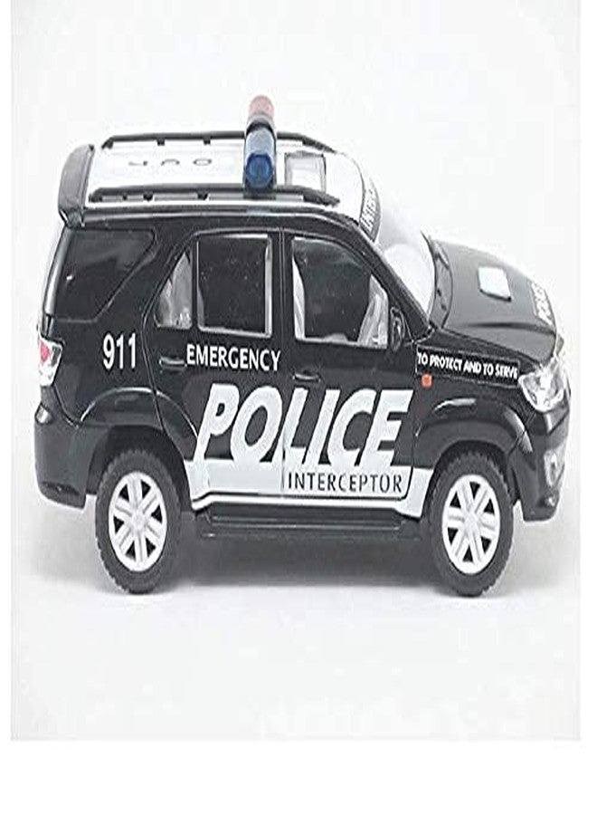 Centy Toys Fortune Interceptor Black Police- The Police Emergency Interceptor Car - Pull Back Action- a Cool Police car for Kids - Image 3