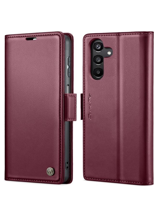 The Bros Case For Samsung Galaxy A25 5G 023 Butterfly Buckle Litchi Texture RFID Anti-theft Leather Phone Case